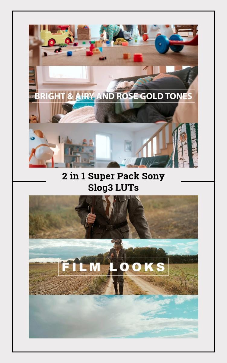 10 Sony SLog3 LUTs for Cinematic Color Grading - Video Editing Presets for Filmmakers