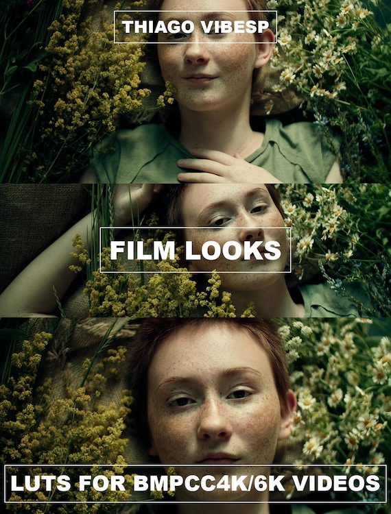 Film Look Luts for BMPCC 4K/6K Cinematic Color Grading for