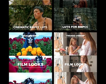 BMPCC 4K/6K Cinematic LUTs: Color Grading Presets (Digital Download, .CUBE Files) + Portfolio Website Template HTML v14826