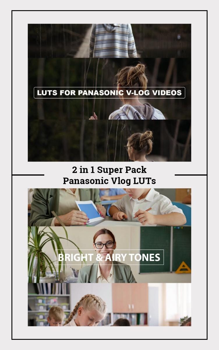 Cinematic LUTs for Panasonic V-Log: LUTs Pack (Digital Download)