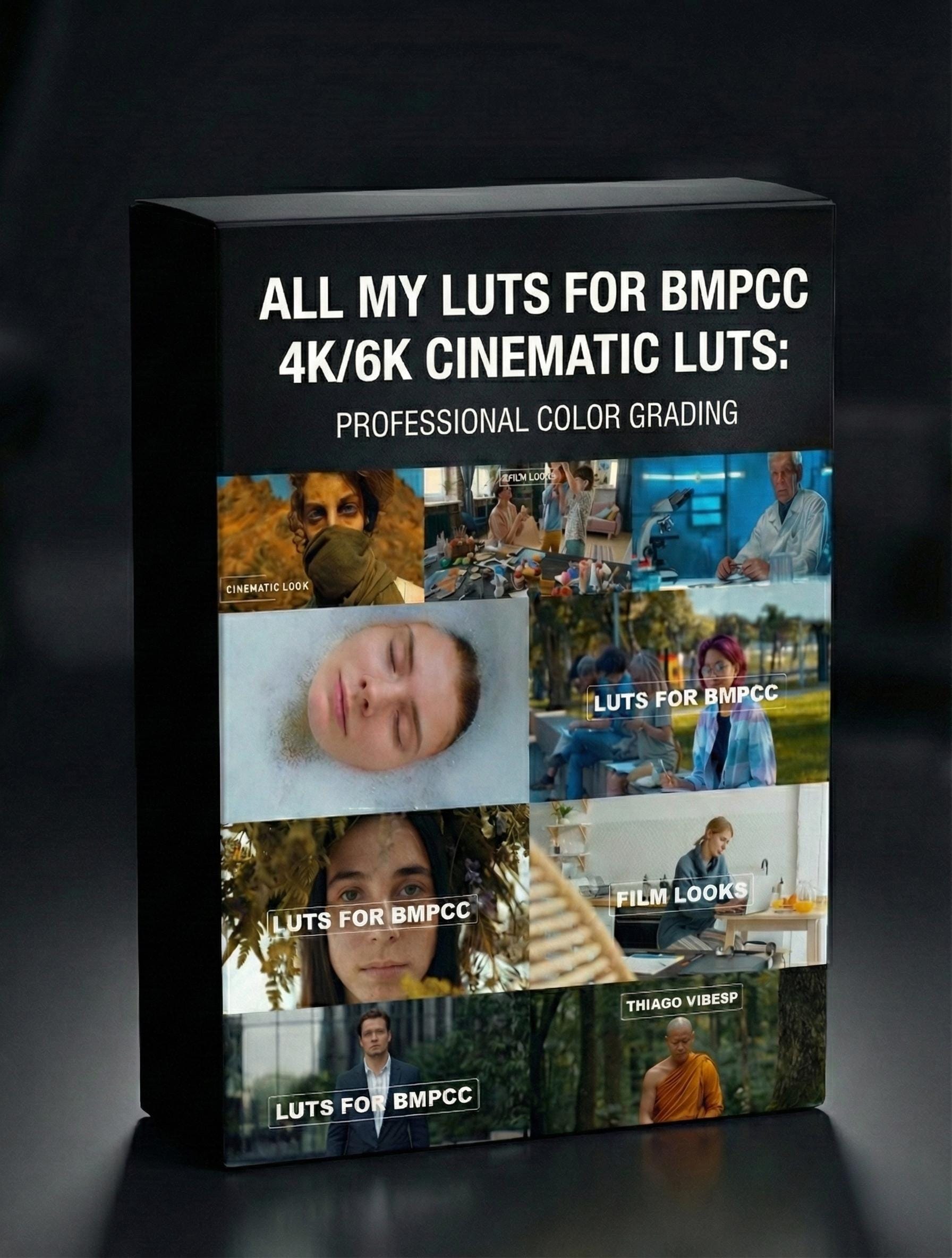 All My BMPCC 4K/6K Cinematic LUTs: Professional Color Grading Bundle | DaVinci Resolve Premiere FCP