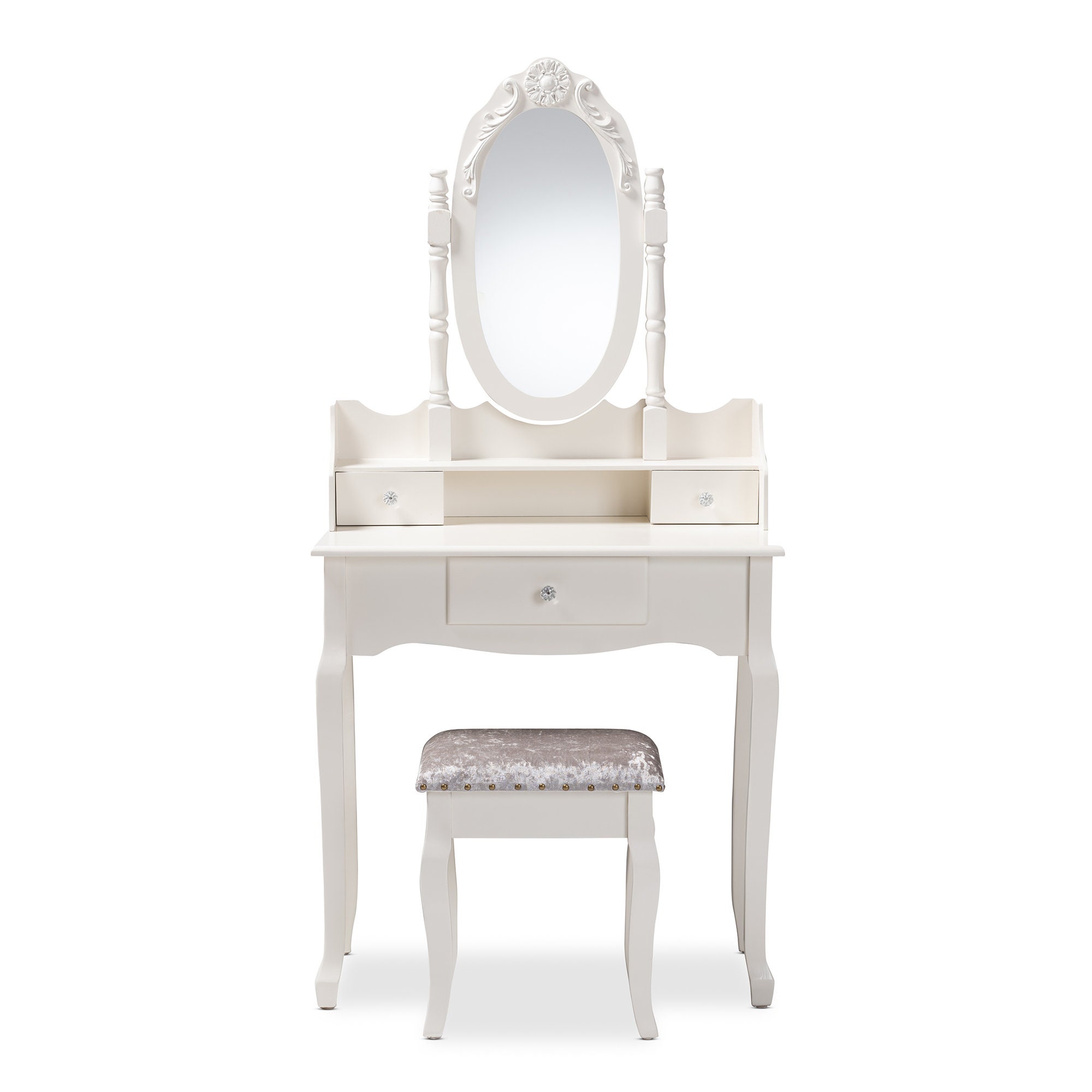 Dorte French Provincial White Vanity Table With Mirror and Etsy