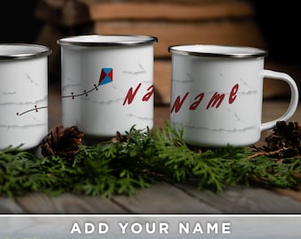 Kite In The Clouds Custom Campfire Mugs