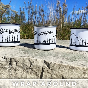 Happy Camper - Wrap around Custom Campfire Mugs