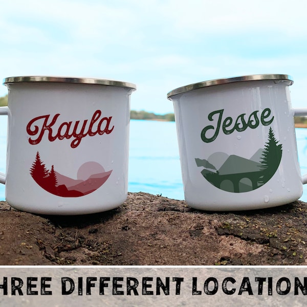 Personalized Mountain Range Coffee Mug