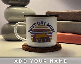 Best Cat Mom Ever Personalized Mug — Custom Cat Breed Camp Mug — Cat Lover Gift for Her — Mother's Day Cat Dad Gift