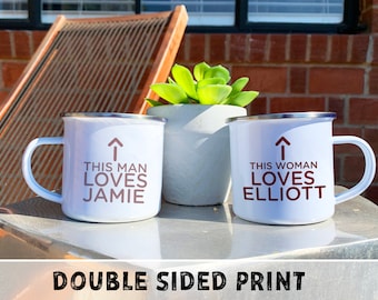This Person Loves NAME Personalized Campfire Mugs