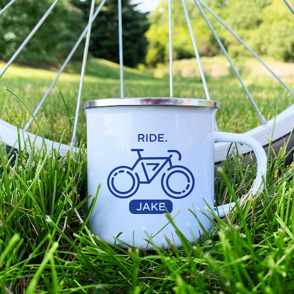 Personalized bicycle Mugs, Bike Coffee Mug, Mountain Bike Gift Idea