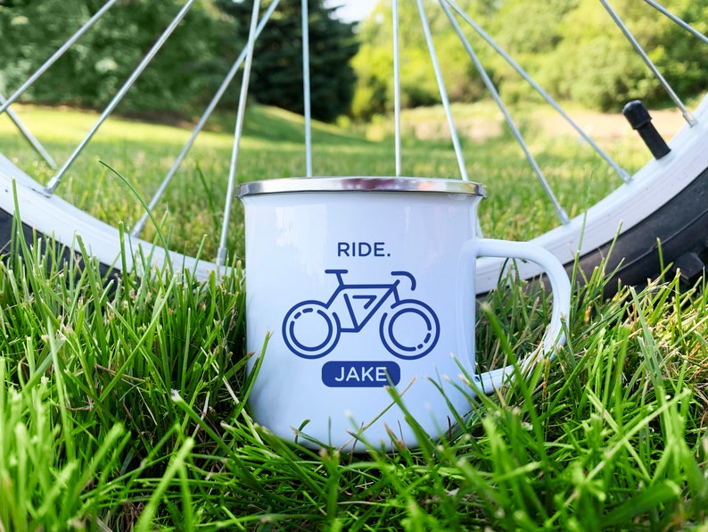 Picture Idea: Personalized Bicycle Mugs Bike Coffee Mug Mountain Bike Gift