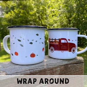 Autumn Truck Wraparound Custom Campfire Mugs