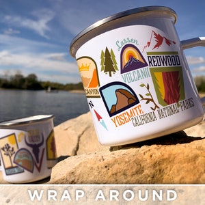 California Park Mug, National Park Mug, Customized Wrap Redwood Volcanic Designing Mug, Drink Ware Coffee Mug