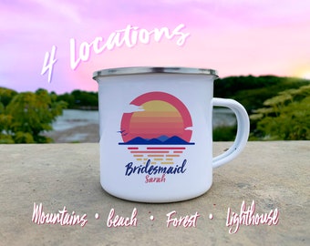 Personalized Sunset Campfire Mugs