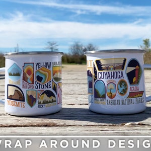 National Parks- American- Wrap Design Custom Campfire Mugs