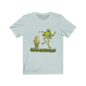 Frog and toad forever, Funny T-Shirt, Unisex Jersey Short Sleeve Tee Heather Ice Blue