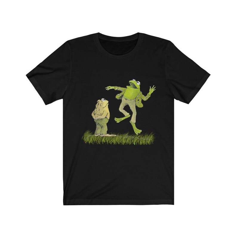 Frog and toad forever, Funny T-Shirt, Unisex Jersey Short Sleeve Tee Black