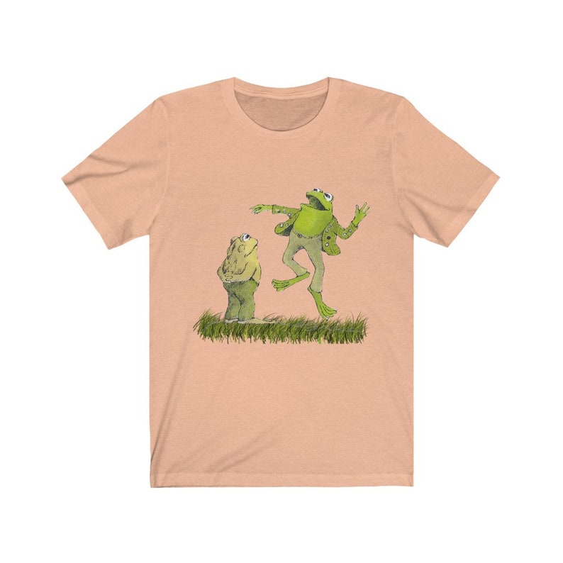Frog and toad forever, Funny T-Shirt, Unisex Jersey Short Sleeve Tee Heather Peach