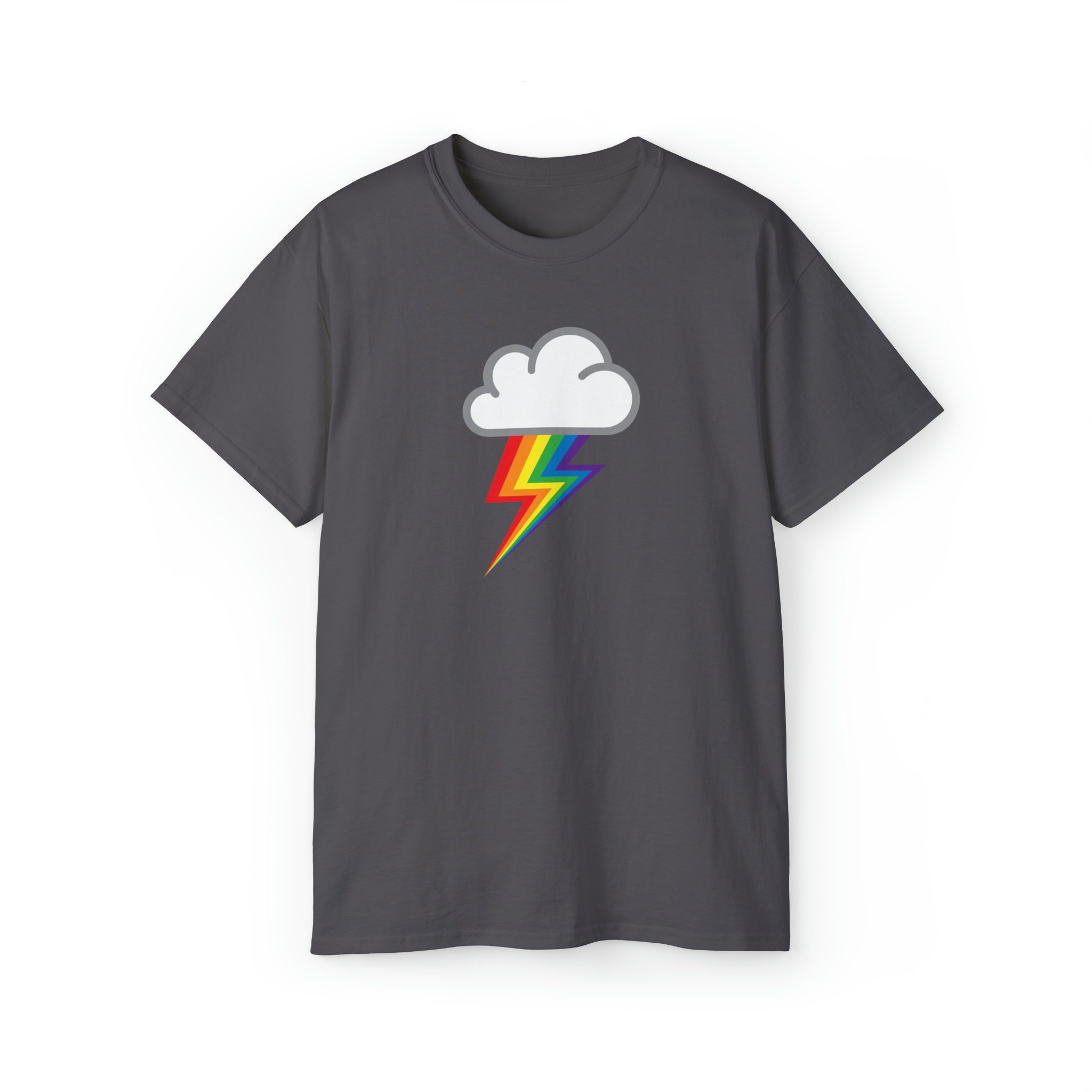 RAINBOW Lightning Bolt With Cloud - Unisex Ultra Cotton Tee