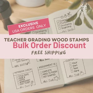 Commande groupée de tampons de notation pour les enseignants, COMMANDE EN GROS pour des tampons en bois, tampons de rétroaction des enseignants,