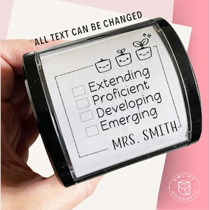 Custom Text Teacher Stamp: Grading Stamps for Teachers