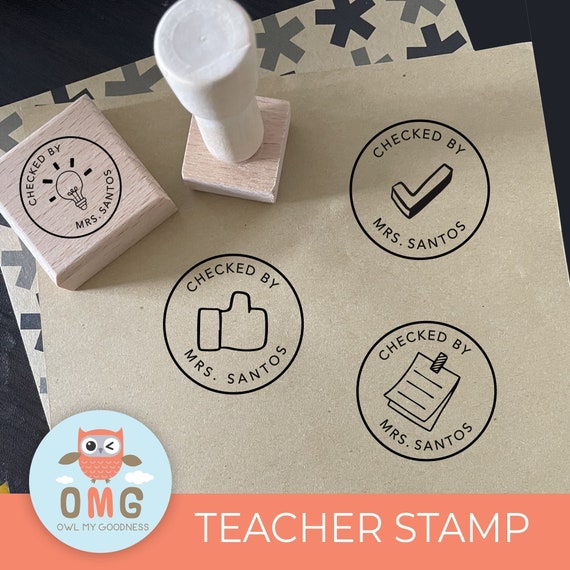 Custom Rubber Stamps for Teachers, Personalized Teacher Stamp - Choose –  PinkPueblo