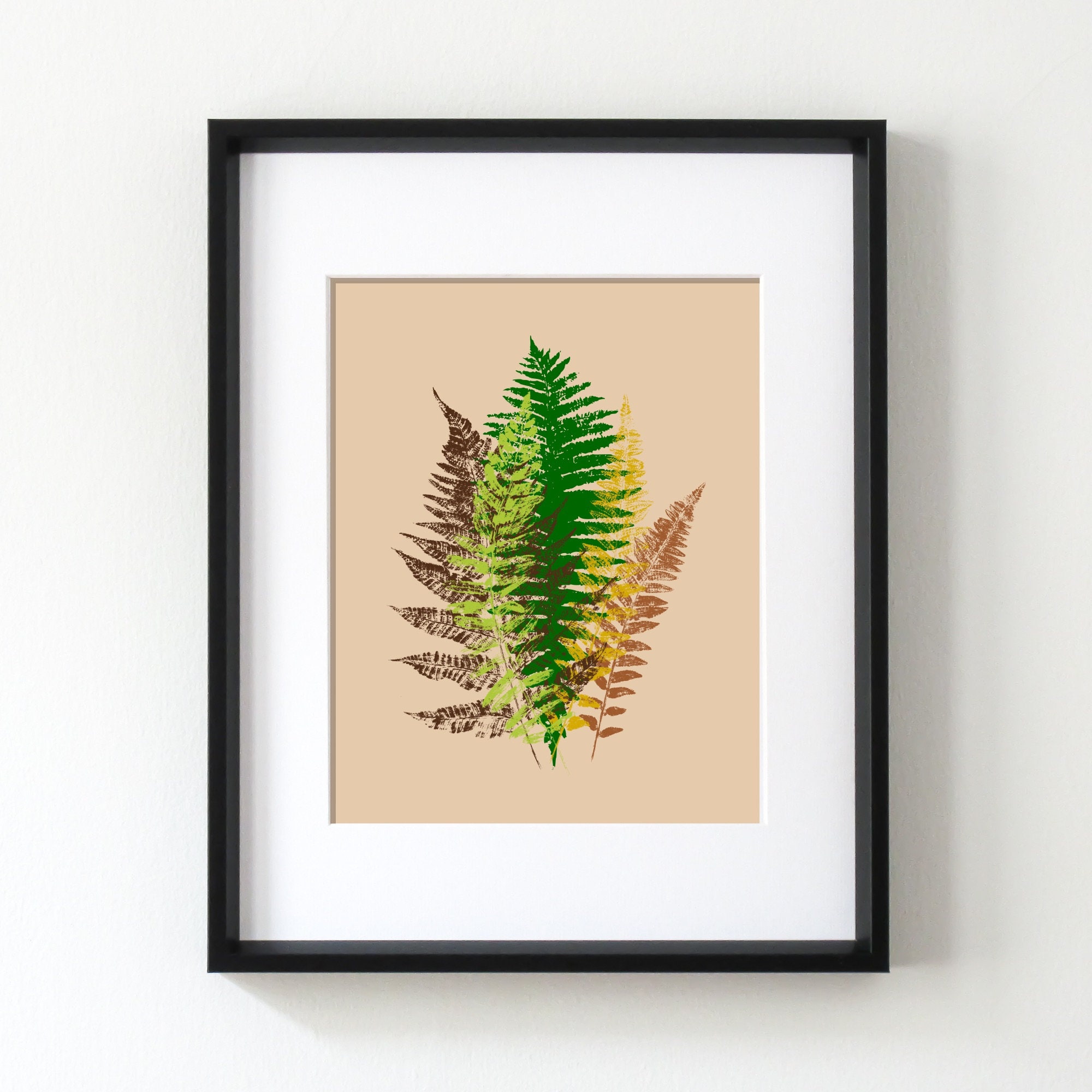 Fern Art, Modern, Printable Wall Art, Botanical Print, Colorful, Green ...