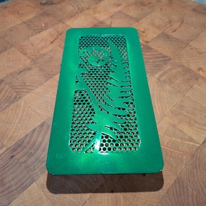 Fiddlehead Metal Vent Cover – 4×10 Custom Floor or Wall Register – Powder Coated Steel Grille – Other Sizes Available