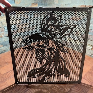 13 x 14 Custom Exhaust Fan Cover / Powder Coated Metal Fan Vents / Colourful Registers / Unique Craftsman Home / Wall Grills / HVAC