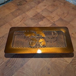 Acorns / 4 x 10 Custom Heating Vents / Powder Coated Metal Floor Ducts / Colourful Registers / Unique Craftsman Home / Floor Grills / HVAC