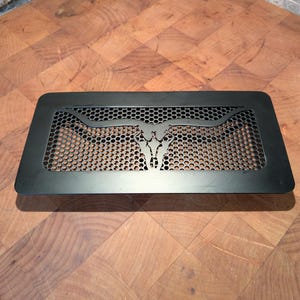 Longhorn Floor Vent Cover: Powder Coated Steel, Handmade Register