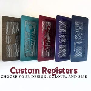 3 x 10 Custom Heating Vents / Powder Coated Metal Floor Ducts / Colourful Registers / Unique Craftsman Home / Floor Grills / HVAC