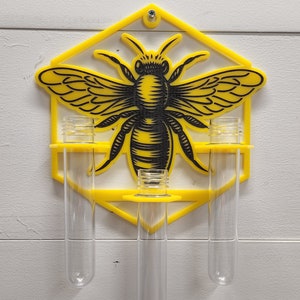 Laser Cut Bumble Bee Plant Propagation station bud vase air plant holder File Only image 1