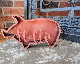 Laser cut customizable piggy bank - File Only!