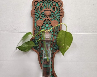 Double File! Laser Cut Mandala Otter Plant Propagation station - bud vase and Sun Catcher - air plant holder - File Only!