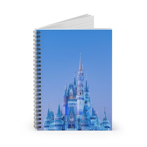 Disney Castle Lights Spiral Anteckningsbok - Linjerad Linje med Ficka