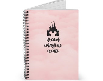 Disney Pink Clouds Dream Inspire Creëer Spiral Notebook - Geregeerde lijn met zak