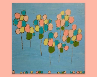 Balloons, Original Acrylic Art, 10 x 10, Art for Kid’s Room, Juvenile Art, Shower Gift for Nursery