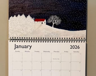 Cottage Wall Calendar for 2026, 8-1/2 X 11