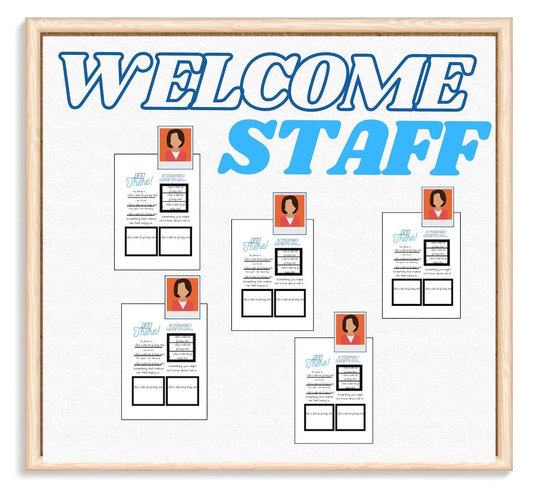 Welcome/get to Know New Staff Bulletin Board! Printable! - Etsy