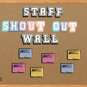 Staff Shout Out Wall Letters Digital Download
