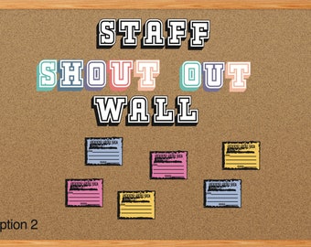 Staff Shout Out Wall Letters Digital Download