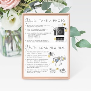 Instax Wide Photo Guestbook Instant Download 8x10 Printable // Printable Wedding Reception Sign