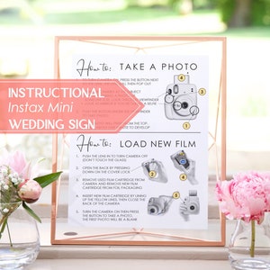 Instax Mini Photo Guestbook Instant Download 8x10 Printable // Printable Party and Wedding Reception Sign