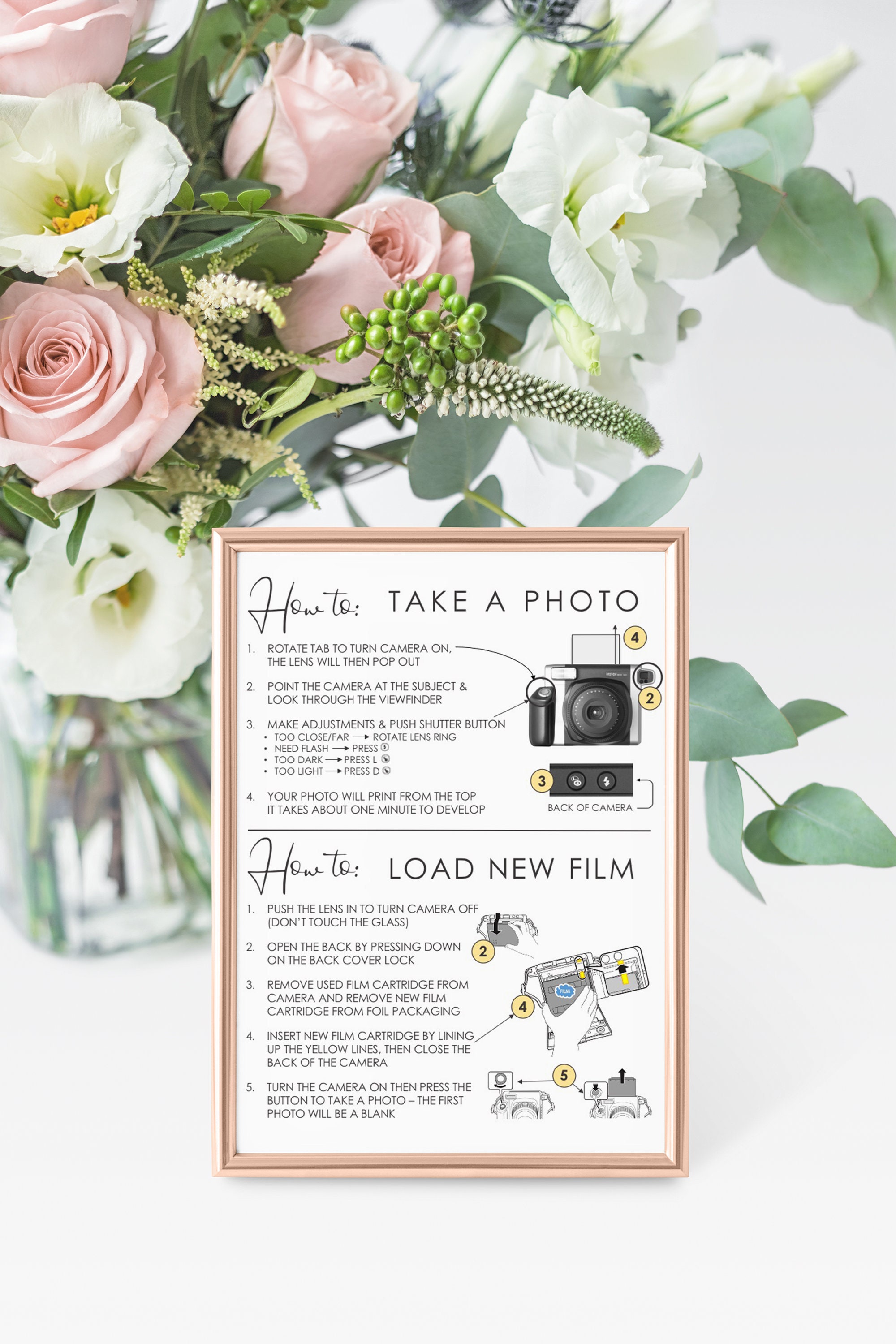 Instax Wide Photo Guestbook Instant Download 8x10 Printable // Printa…