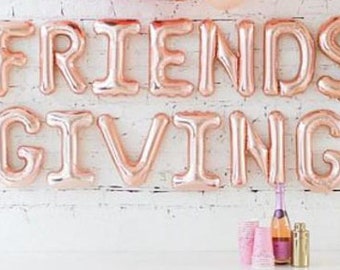 Friendsgiving Banner, Friendsgiving Balloons, Balloon Banner Thankful, Happy Thanksgiving Dinner Party, Friends Giving Wall Decorations