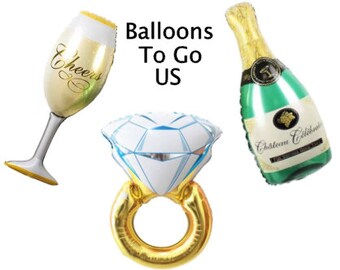 Wine Glass Balloon cheers 31 celebration wine B021