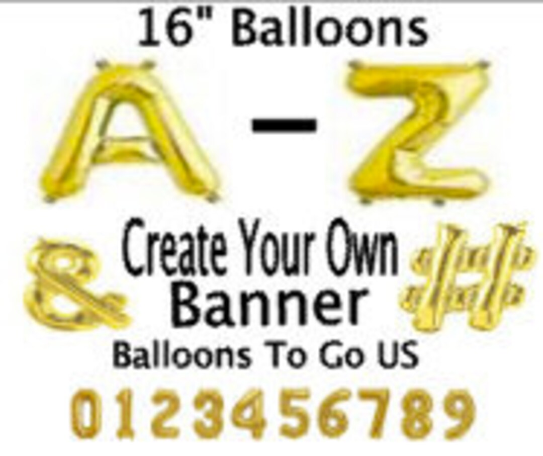 16 Inch Alphabet Foil Gold Letter Balloons Are Perfect for Birthdays ...