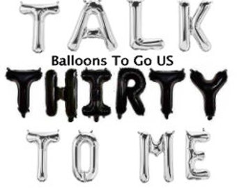 16"  TALk THIRTY TO ME  banner - birthday decoration