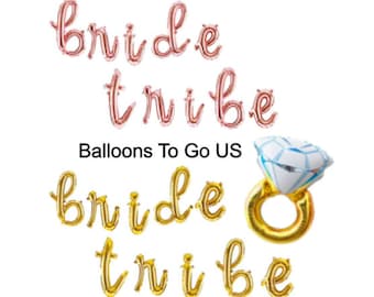 Bride Tribe Balloon Banner | Bachelorette Party Decor | Bridal Shower Bachelorette Bash Bridesmaids