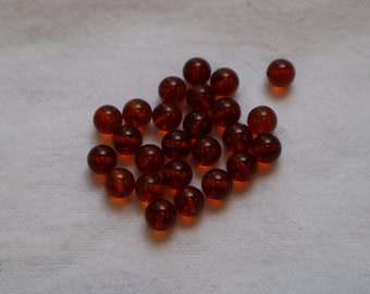 10 Beads Baltic Amber 6mm Round Drilled Cognac Alluregem E1276