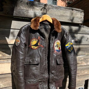 RARE 1962 Vietnam Era G-1 Leather Flight Jacket Original RARE 1962 Vietnam Era G-1 Leather Flight Jacket Original